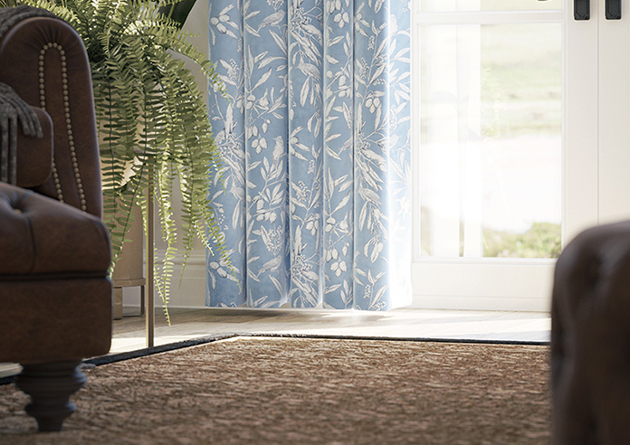 Aviary Velvet, Denim - Made to Measure Curtain - Image 5